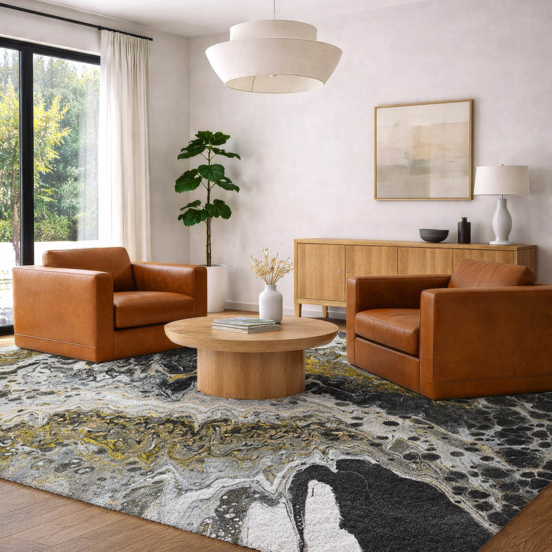Tapis à poil long de qualité supérieure lavable à la machine ADS58, 5 pi x 7 pi 6 po