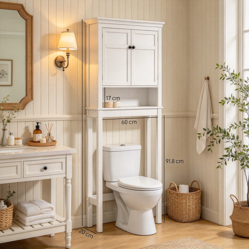 Freestanding Over the Toilet Storage