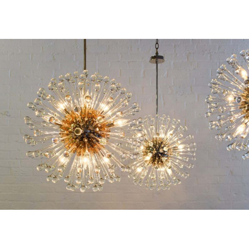 9 - Light Chandelier, Polish Bronze, 60" H x 24" W x 24" D