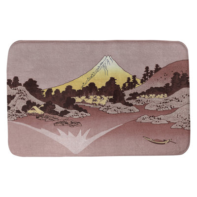 Tapis de salle de bain mt. fuji réfléchi dans lake kawaguchi Clair