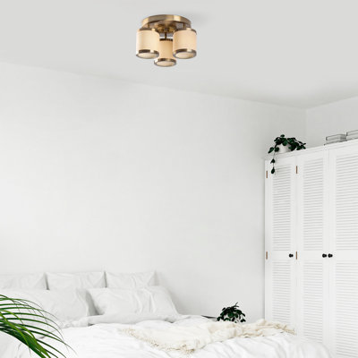 Elegant Vintage Chandelier, Metal Body, 15 x 15 x 8.7 inches | 3 x E27 Socket, Max 40W | Ideal for Glam and Plain Decor | Perfect for Living Room, Dining Room & Entryway | Bulb Not Included, IP20 Rated
