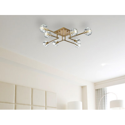 Bolivar Crystal Semi Flush Mount