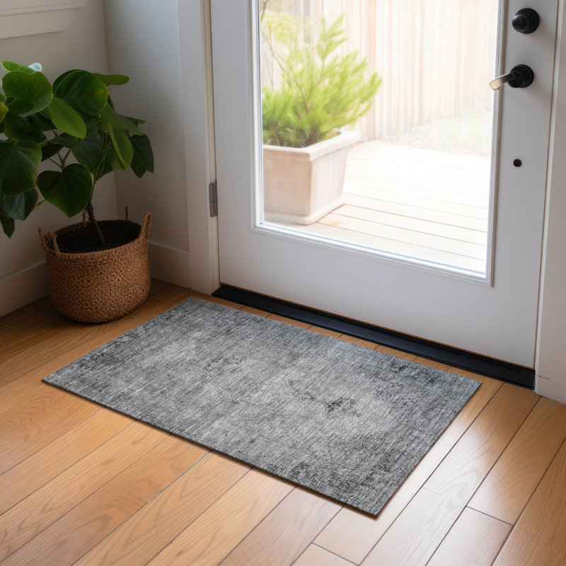 Machine-Washable Stain Resistant Area Rug with Non-Slip Backing, Rectangle 1'8" x 2'6"