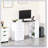 47" Modern Home Office Computer Desk Bookcase Combo Writing Table Workstation with 3 Drawer