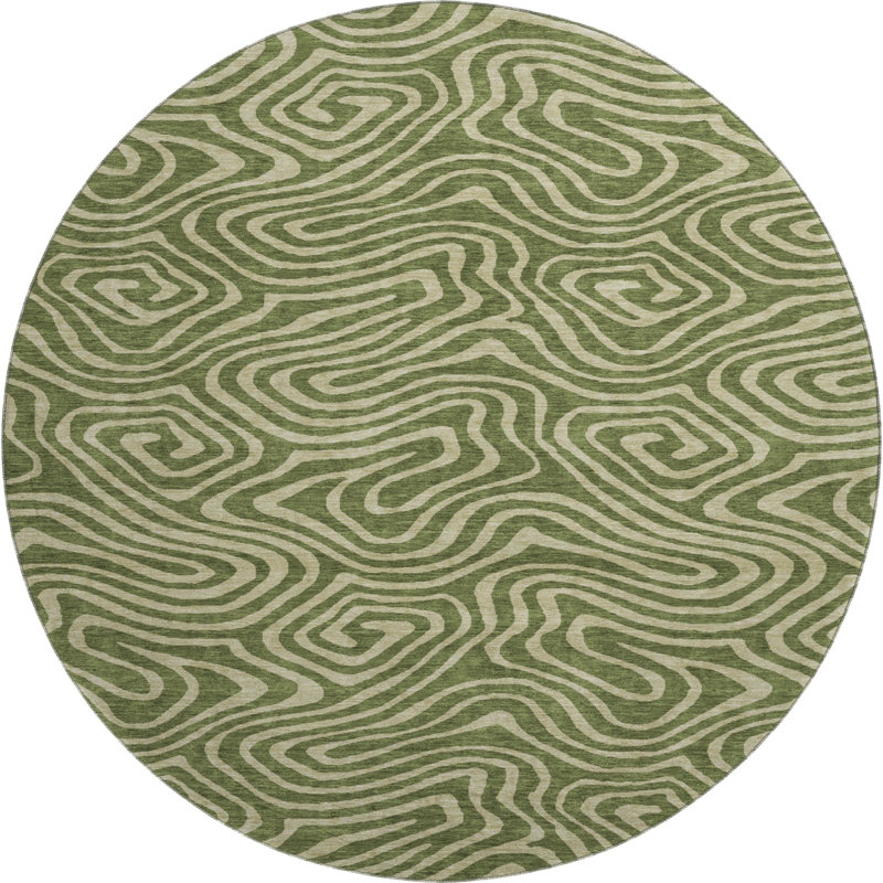 Tapis tourbillon Colmenero AMF1020 lavable à la machine de qualité supérieure, Rond 8 pi