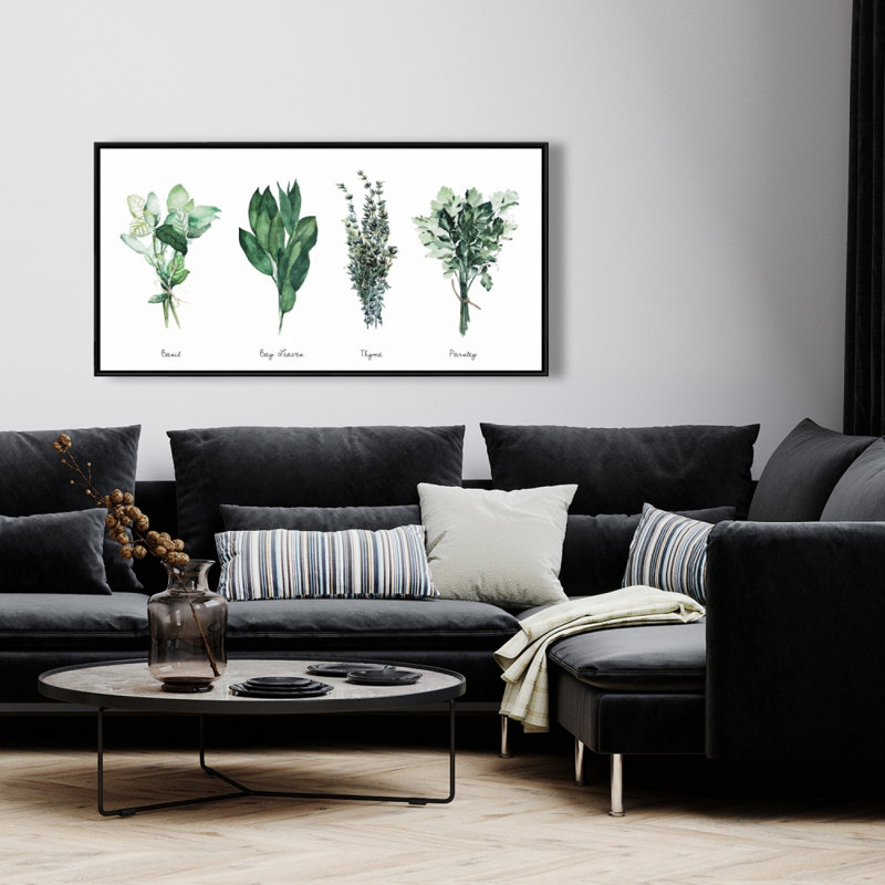 Fine Herbs Print On Canvas, H 24 po x l 48 po