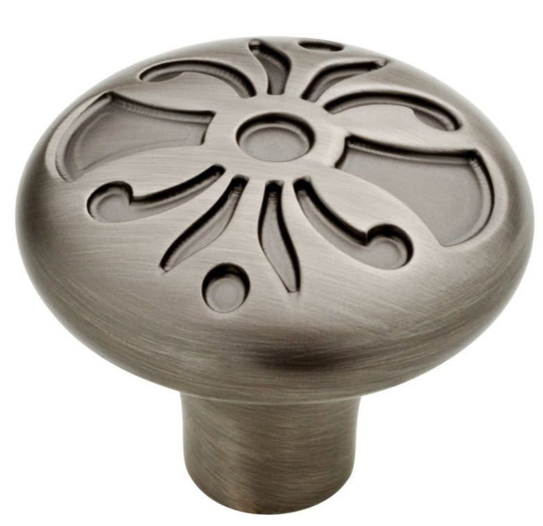 (Paquet de 5) Poignée décorative Augustine de 3/8 po en argent héritage