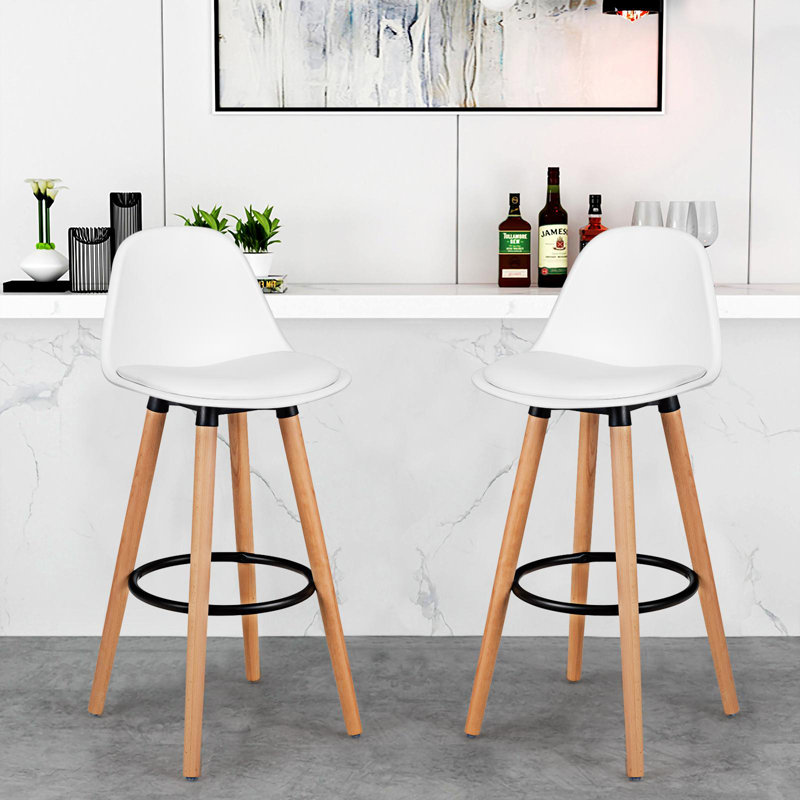 Tabouret J Jovonni, Tabouret de bar (hauteur du siège: 28,5 po), Blanc