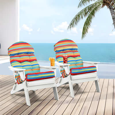 2 PCS Outdoor Adirondack Chair Seat and Back Cushion