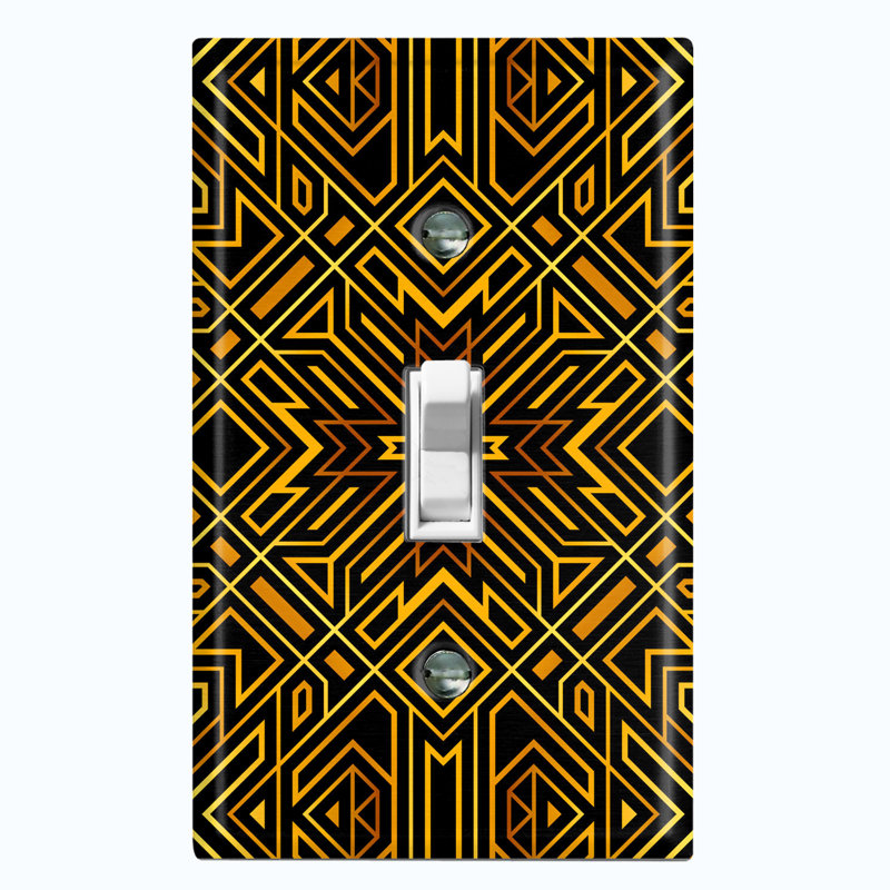 Patterned 1 - Gang Toggle Light Switch Standard Wall Plate