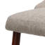 Chaise de salle à manger moderne Mid-Century (2), noyer foncé et blé. Élégant dossier incurvé, fabrication, rembourrage en mousse confortable, installation facile et élégante