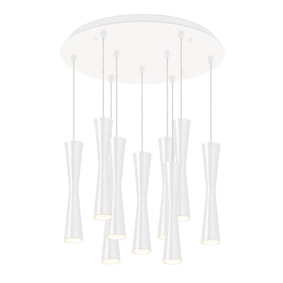 Robson 18-in White 9-Light Multi Pendant