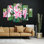 Ensemble de 5 panneaux muraux - Joanne Porter «Fancy Lilies», art mural sur toile pour le salon, la chambre à coucher ou le bureau 