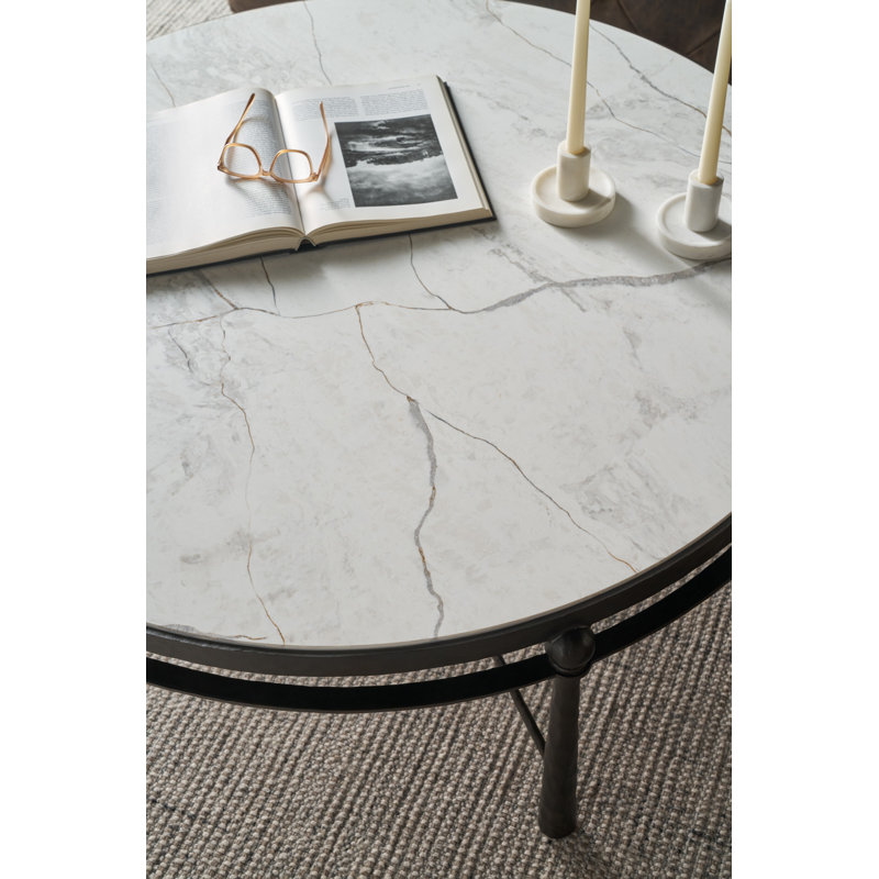 Spencer London Round Metal Cocktail Table