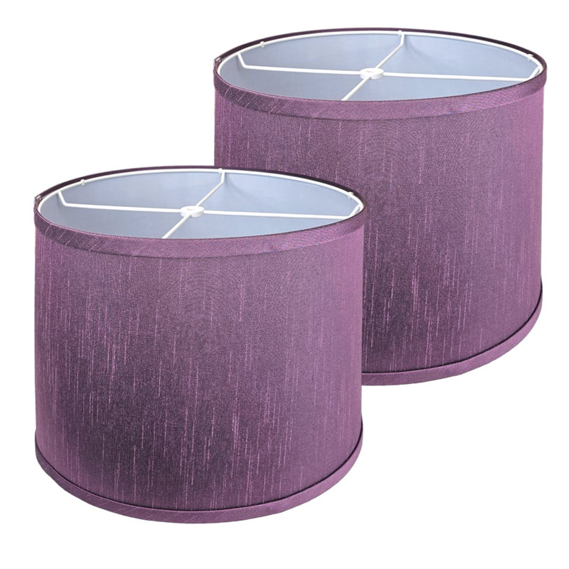 Abat-jour tambour facile à assembler, Mauve, H 10 po x l 16 po x P 16 po