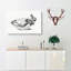 Skull of a Cow by Jean Bernard - Wrapped Canvas Drawing - Wrapped Canvas-55318733