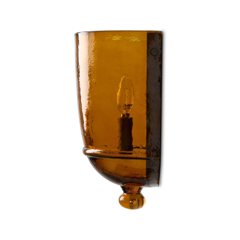 Cerie Sconce, Amber Hammered Glass