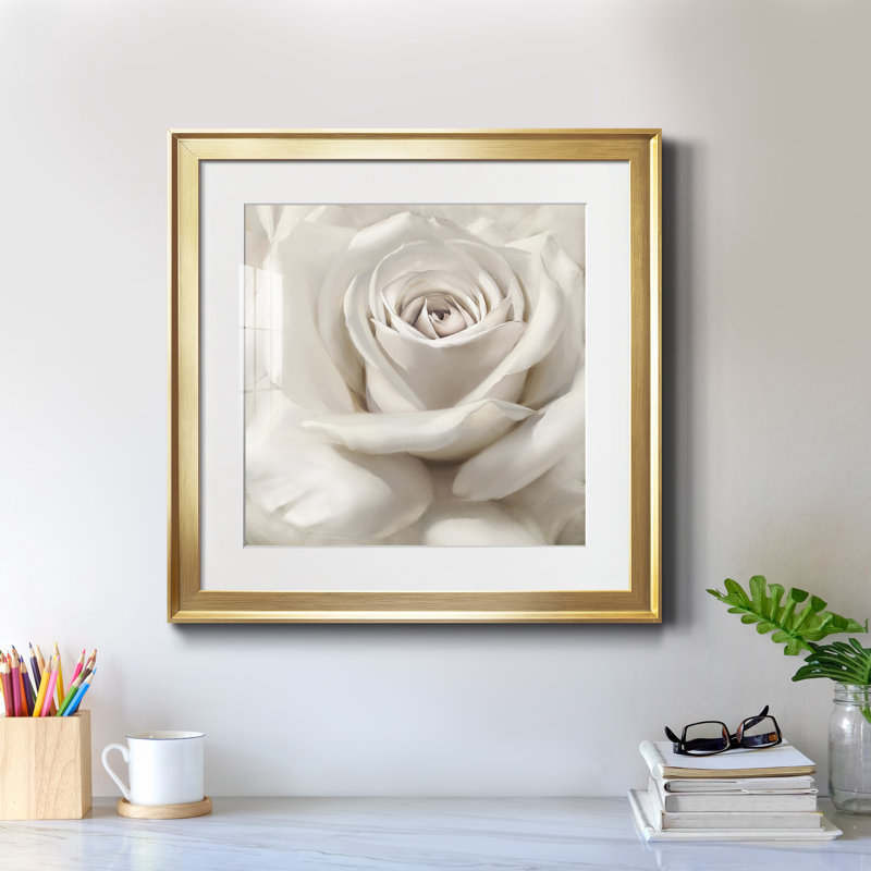 «Dreamy II», reproduction d'art sur papier encadré, H 26,5 po x l 26,5 po x P 1,5 po, Encadrement doré