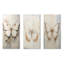 Minimalisme papillon beige - ensemble de 3 reproductions en métal papillon-1935172783