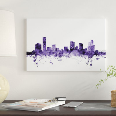 « grand rapids, michigan horizon » par michael tompsett, impression sur toile tendue