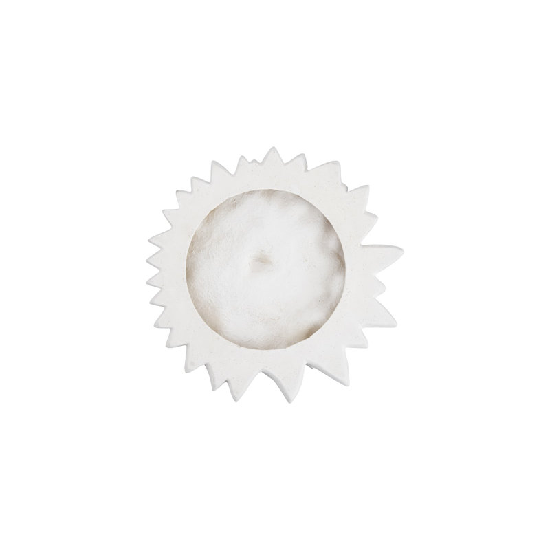 Dahlia Flower Wall Art, Off White