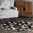 Round Cowhide Rug Black Brown White Patchwork Leather Rug 5X5 Ft-2132788170