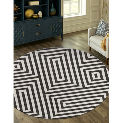 Tapis contemporain noir et blanc Bello