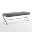 Aurora Velvet X-Leg Base Bench-26119932