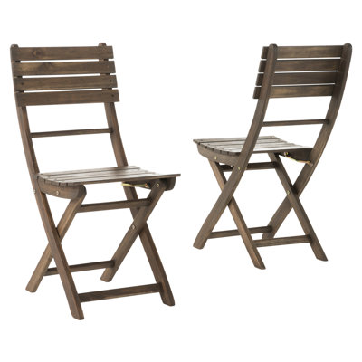 Wood Folding Chairs, To Humidity, Grey, Of 2 Dining 400 Lbs Weight Limit, Weather
