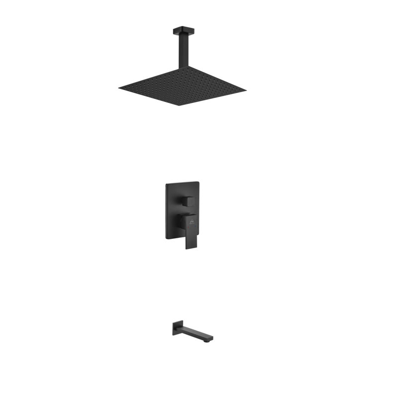 Aqua Piazza Complete Shower System with Rough in-Valve, 12