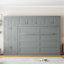 Grand lit escamotable mural avec armoires-107287795