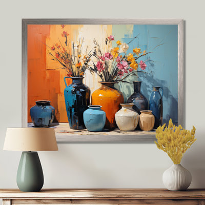 Blue Italian Pottery Expressions - Boho Pottery Wall Art