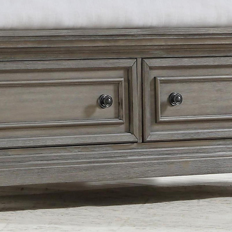 Coe Storage Bed, King, Antique Gray