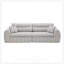 Chenille Stripe Fabric Compressed Sponge Sofa, 3-Seater Modern Upholstered Couch with Throw Pillows for Living Room, Apartment, Small Space