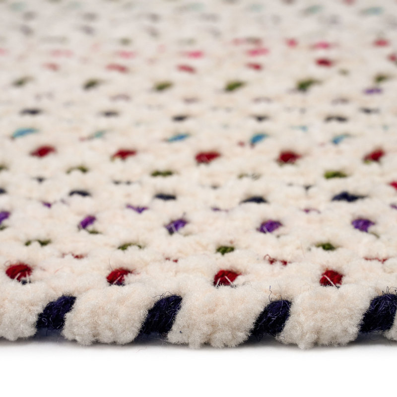 Lacei White/Blue/Pink Area Rug, Oval 27" x 9' Runner
