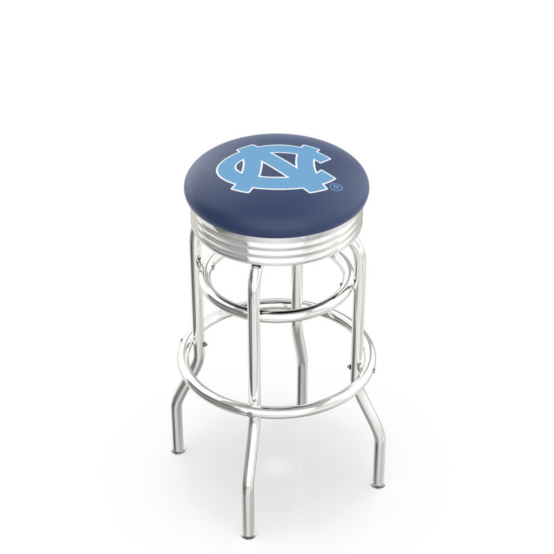 Tabouret de bar Logo Series, Tabouret de bar d'une hauteur de siège de 30 po, Double anneau chromé