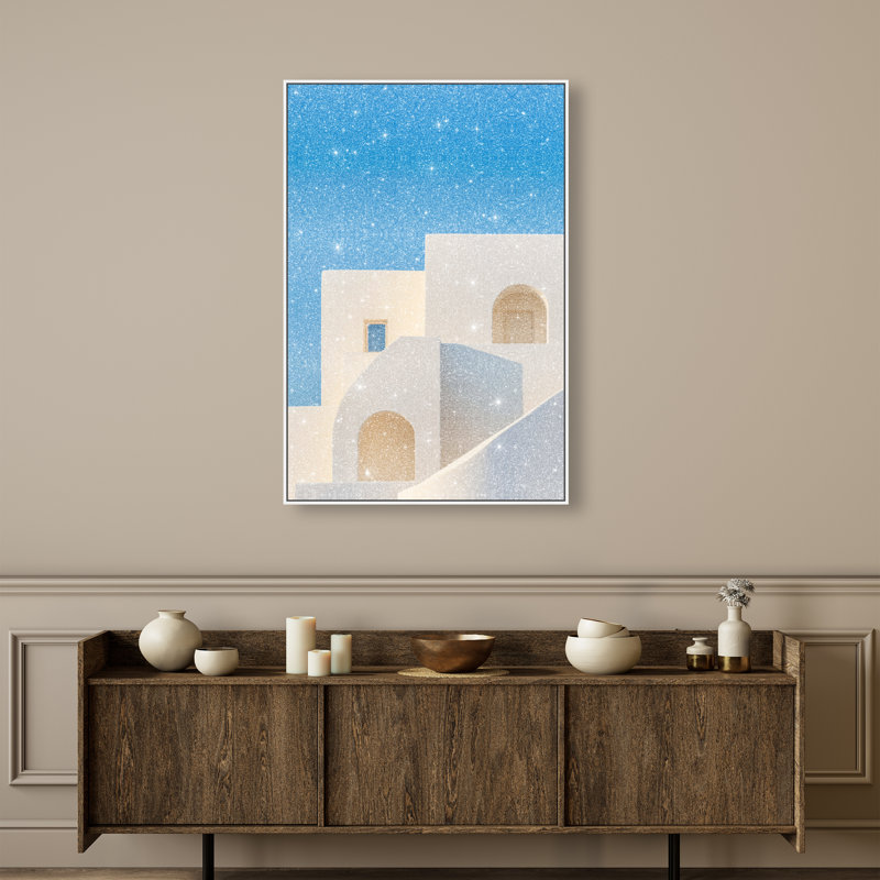 Island Minimalism Print by Oliver Gal, 16"H x 11"W, White Floater Frame