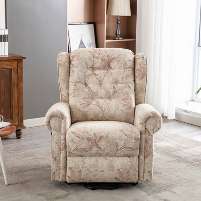 Holmsten 92cm Wide Chenille Lift Assist Standard Recliner with Massager