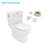 Glossy White One Piece Toilet Elongated Single Flush Siphon Jet Floor Standing Toilet with 1.28 GPF