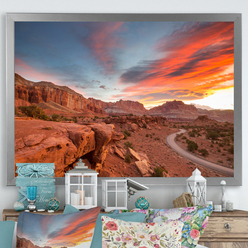 Bryce Canyon National Utak II sur impression sur toile, Cadre photo argenté, H 34 po x l 44 po x P 1,5 po