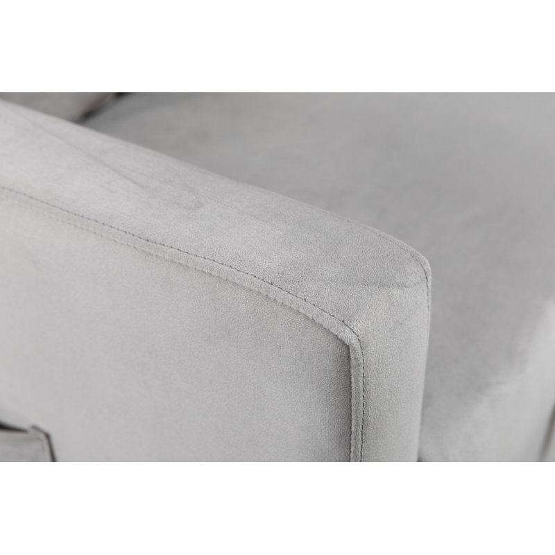 Kusilvak 58'' Velvet Sofa, Gray