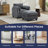 34.6" Upholstered Accent Chair With Ottoman-1265253880