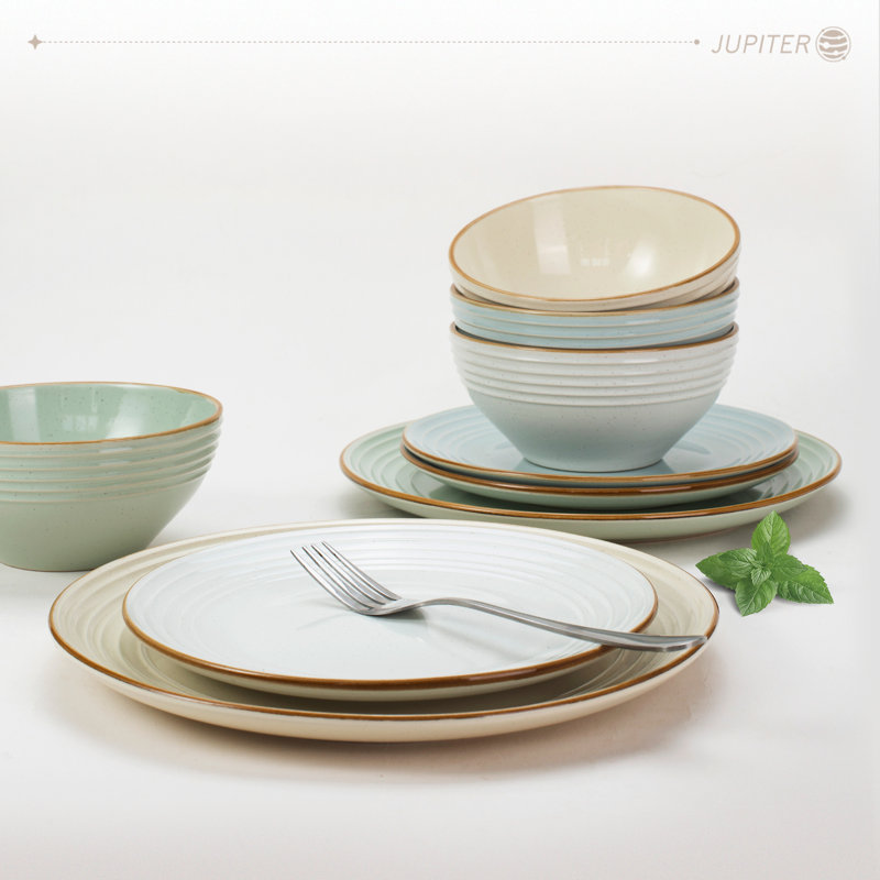 24 Piece Dinnerware Set, Service for 8, Multicolor