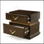 Table de chevet 2 tiroirs de style moderne en bois brun