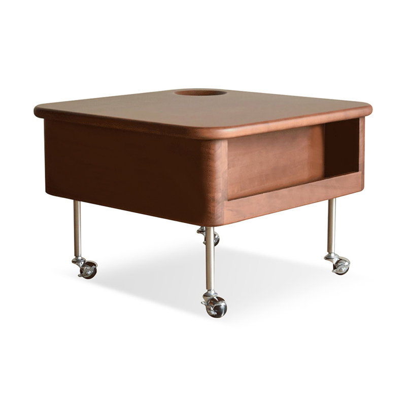 Solid Wood Rectangular Coffee Table, Brown