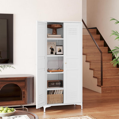 Armoire de rangement avec armoires de cuisine pour la maison Feets-Metal avec portes et tablettes ajustables
