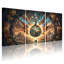Ensemble de 3 tableaux muraux Steampunk Arbre de Vie Globe Terre sur toile tendue, pour salon, chambre et décoration intérieure-2001659231