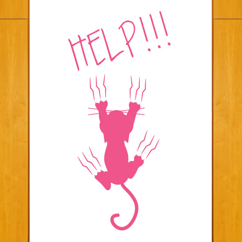 Animals Wall Decal, Large, Pink