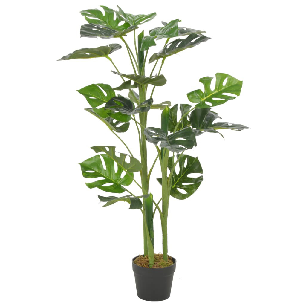 Artificial Plant Monstera with Pot Green 39.4" Primrue