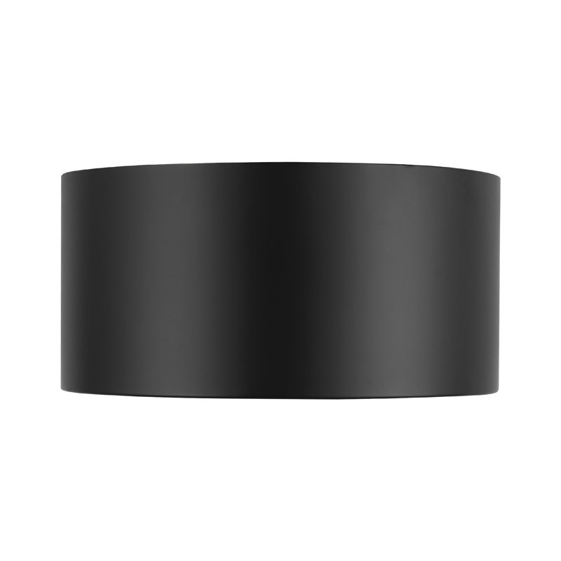 Uma 7-in Black dimmable LED Semi-Flush Mount, Height 3.5 in, Matte Black